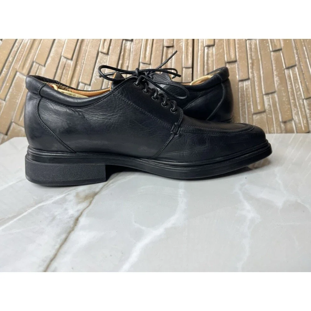 Donald J Pliner Executive Dress Oxfords Lace Up Shoes Italy Black Leather Sz 9 M